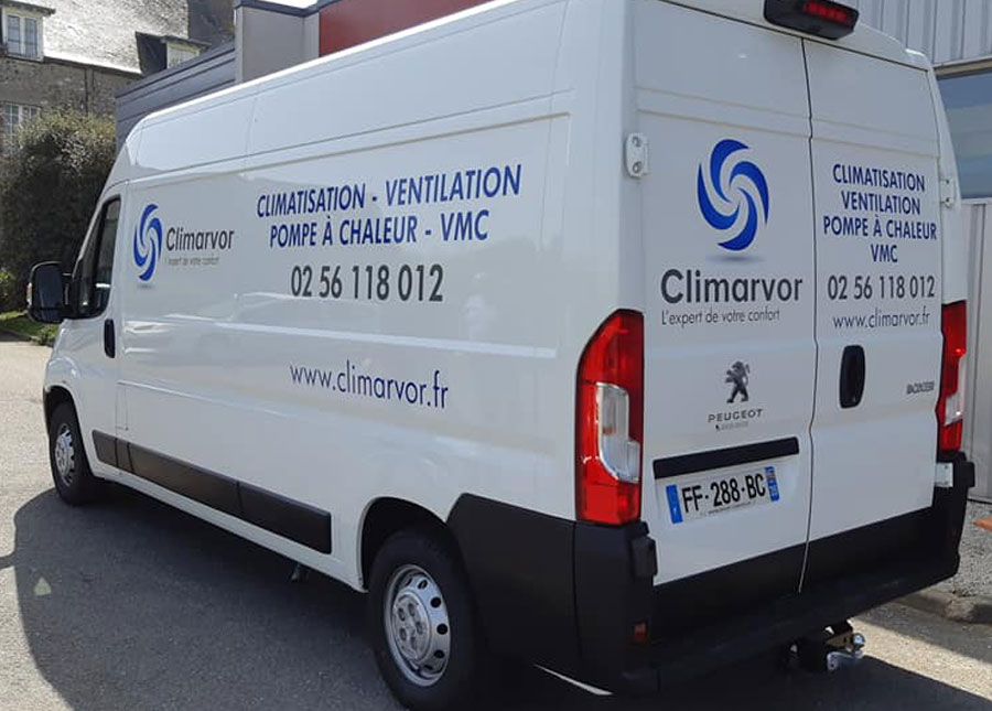 Habillage véhicule pour Climarvor à Saint-Malo