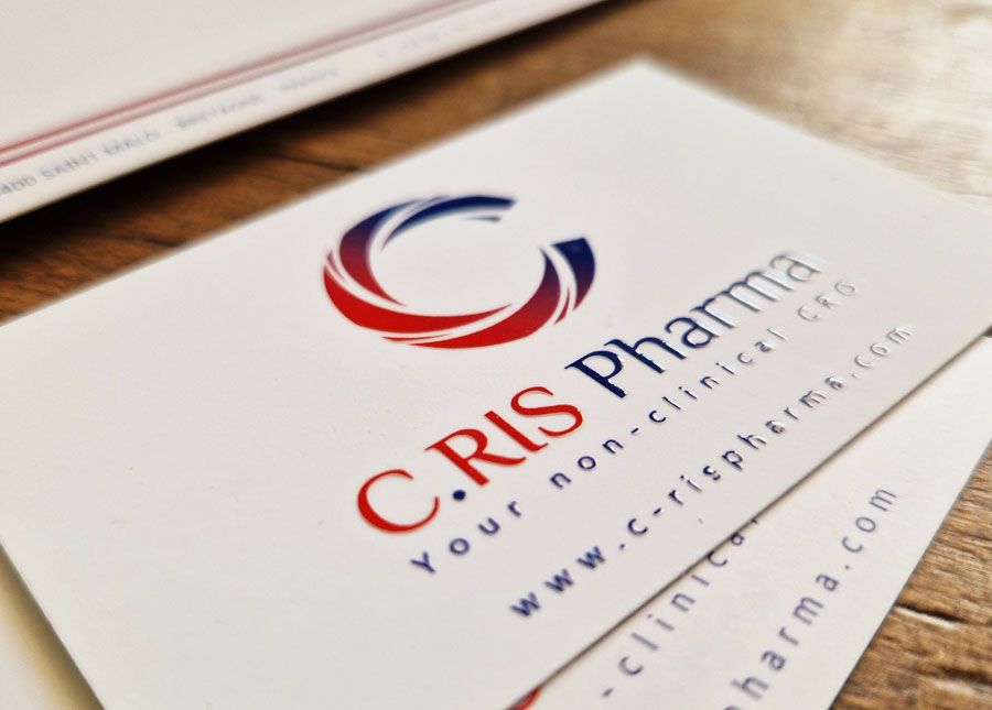 Création des cartes de visite de la société C.RIS Pharma à Saint-Malo