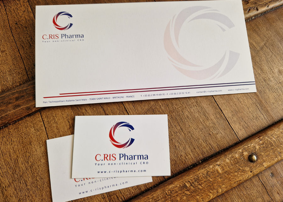 Création de la papeterie pour la société C.RIS Pharma à Saint-Malo