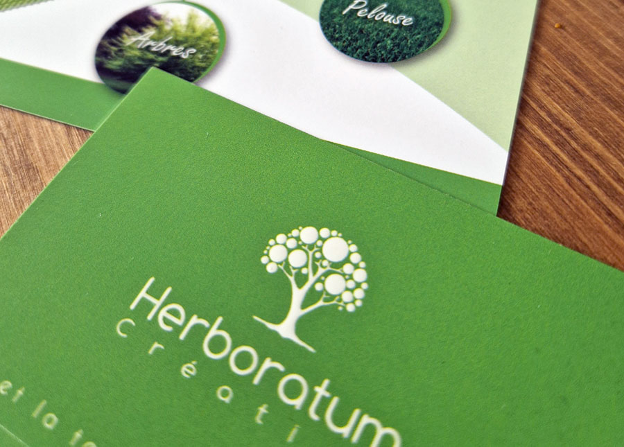 Création du logo du paysagiste Herboratum à Orgères