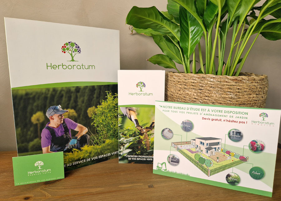 Création du flyer pour le paysagiste Herboratum à Orgères