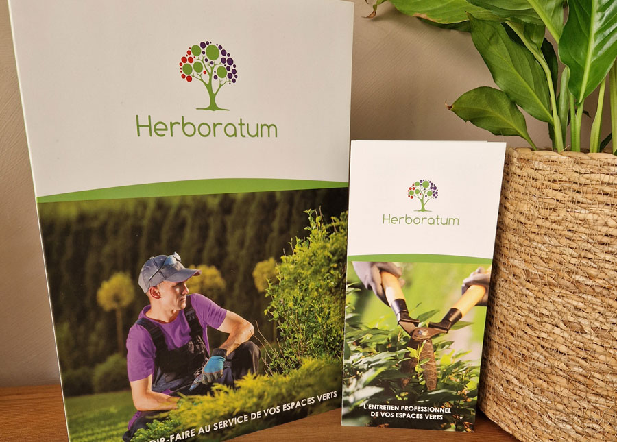 Création des cartes de visite pour le paysagiste Herboratum à Orgères